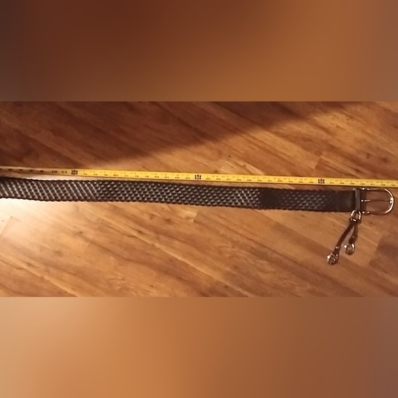 Michael Kors Dark Brown Woven/Braided Equestrian MK Charm Belt NWOT - Picture 11 of 13